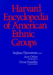 Harvard encyclopedia of American ethnic groups