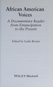 African American voices a documentary reader from emancipation to the present