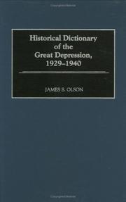 Historical dictionary of the Great Depression, 1929-1940