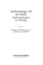 Anthropology off the shelf anthropologists on writing