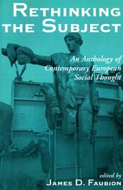 Rethinking the subject an anthology of contemporary European social thought