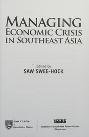 Managing economic crisis in Southeast Asia