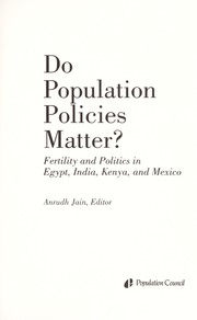 Do population policies mattern fertility and politics in Egypt, India, Kenya, and Mexico