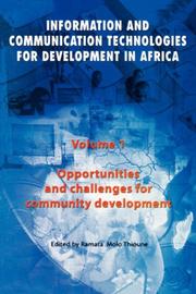 Information and communication technologies for development in Africa.