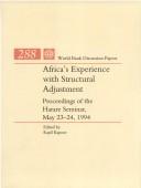 Africa's experience with structural adjustment proceedings of the Harare seminar, May 23-24, 1994