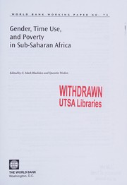 Gender, time use, and poverty in sub-Saharan Africa