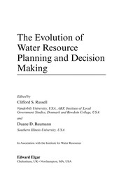 The evolution of water resource planning and decision making