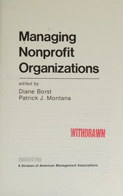 Managing nonprofit organizations