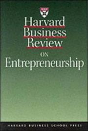 Harvard Business Review on entrepreneurship.