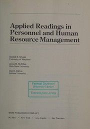 Applied readings in personnel and human resource management