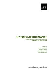 Beyond microfinance building inclusive rural financial markets in Central Asia