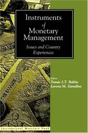 Instruments of monetary management issues and country experiences
