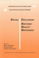 Social exclusion rhetoric reality responses