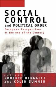 Social control and political order European perspectives at the end of the century