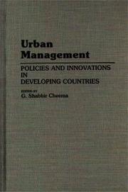Urban management policies and innovations in developing countries