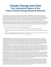 Climate change and cities first assessment report of the Urban Climate Change Research Network