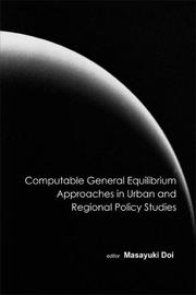 Computable general equilibrium approaches in urban and regional policy studies