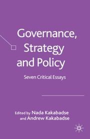 Governance, strategy and policy seven critical essays