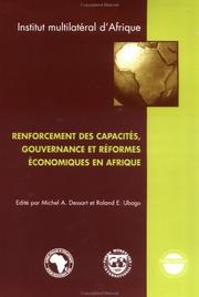 Capacity building governance and economic reform in Africa renforcement des capacites, gouvernance , Abidjan, Cote d'Ivoire, 2-3 novembre 1999