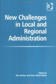 New challenges in local and regional administration