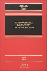 Environmental regulation law, science, and policy