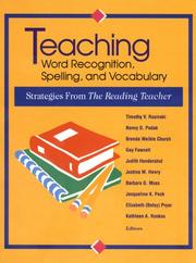 Teaching word recognition, spelling, and vocabulary strategies from The reading teacher