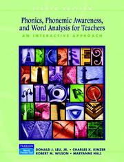 Phonics, phonemic awareness, and word analysis for teachers an interactive tutorial