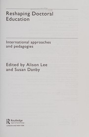 Reshaping doctoral education international approaches and pedagogies