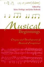 Musical beginnings origins and development of musical competence