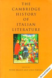 The Cambridge history of Italian literature