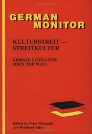 Kulturstreit--Streitkultur German literature since the wall