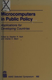 Microcomputers in public policy applications for developing countries