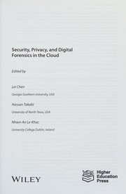 Security, privacy and digital forensics in the cloud