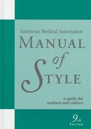 American Medical Association manual of style a guide for authors and editors