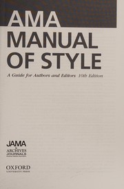 AMA manual of style a guide for authors and editors