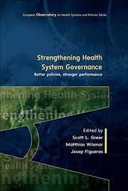 Strengthening health system governance better policies, stronger performance