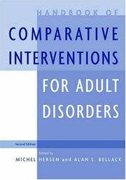 Handbook of comparative interventions for adult disorders