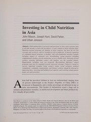 Investing in child nutrition in Asia