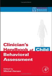 Clinician's handbook of child behavioral assessment