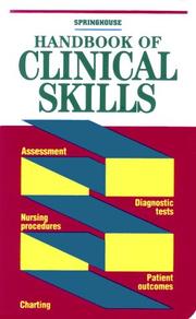 Handbook of clinical skills.