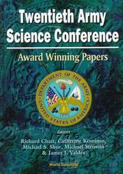 Twentieth army science conference award winning papers, Newfolk, Virginia USA 24-27 June 1996