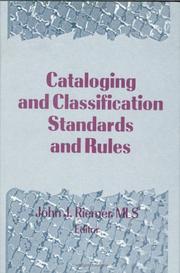 Cataloging and classification standards and rules