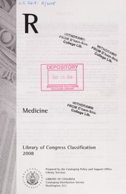 Library of Congress classification. R. Medicine