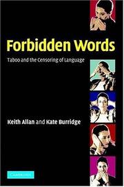 Forbidden words taboo and the censoring of language