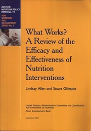 What worksn a review of the efficacy and effectiveness of nutrition interventions
