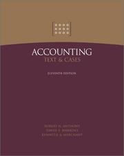 Accounting, text and cases