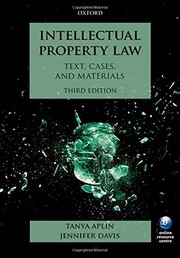 Intellectual property law text, cases, and materials
