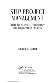 STEP project management guide for science, technology, and engineering projects.
