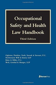 Occupational safety and health law handbook