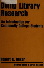Doing library research an introduction for community college students
